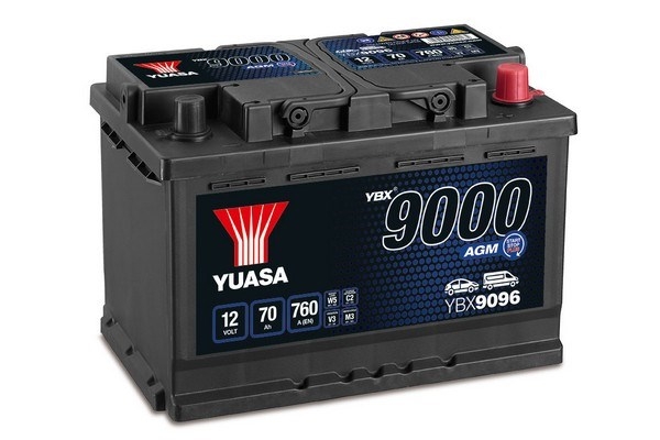 Yuasa 9000 Agm 70Ah 760A (278X175x190)