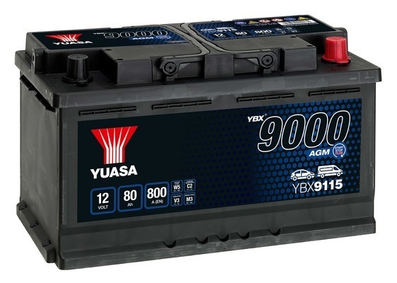 Yuasa 9000 Agm 80Ah 800A (317X175x190)