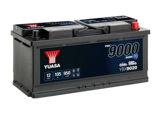 Yuasa 9000 Agm 105Ah 950A (393X175x190)
