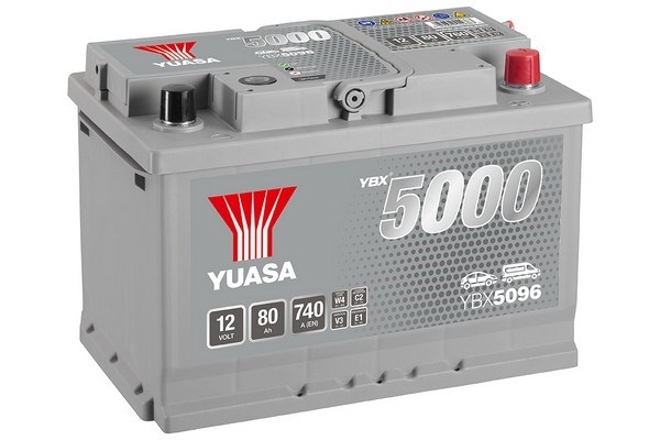 Yuasa 5000 Silver 80Ah 740A (278X175x190)
